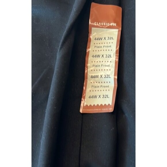 Haggar Mens Classic Fit Cool 18 Performance Pants With No Iron Comfort Waist Bla - Picture 4 of 7